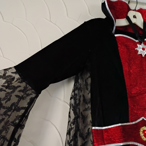 Girls Halloween Queen Vampire Costume Vampiress Dress Trick Or Treating Cosplay - Picture 10 of 16